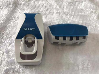 Bathroom Accessories Automatic Toothpaste Dispenser Wall Mount Toothbrush Holder DustProof Toothpas 2