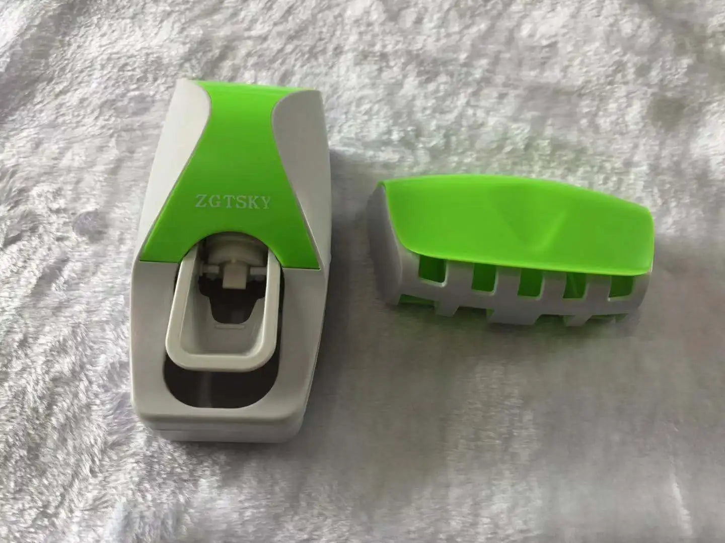 Bathroom Accessories Automatic Toothpaste Dispenser Wall Mount Toothbrush Holder DustProof Toothpas 3
