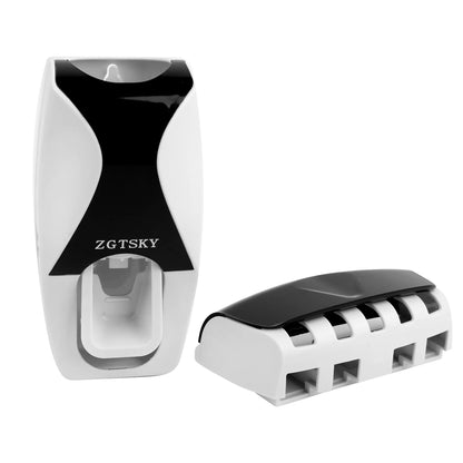 Bathroom Accessories Automatic Toothpaste Dispenser Wall Mount Toothbrush Holder DustProof Toothpas 1