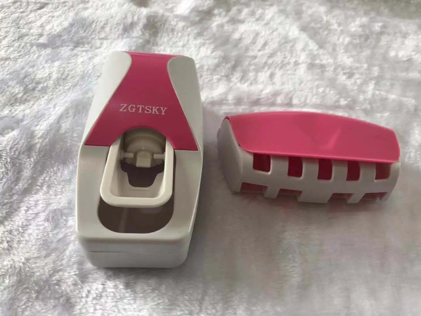 Bathroom Accessories Automatic Toothpaste Dispenser Wall Mount Toothbrush Holder DustProof Toothpas 4