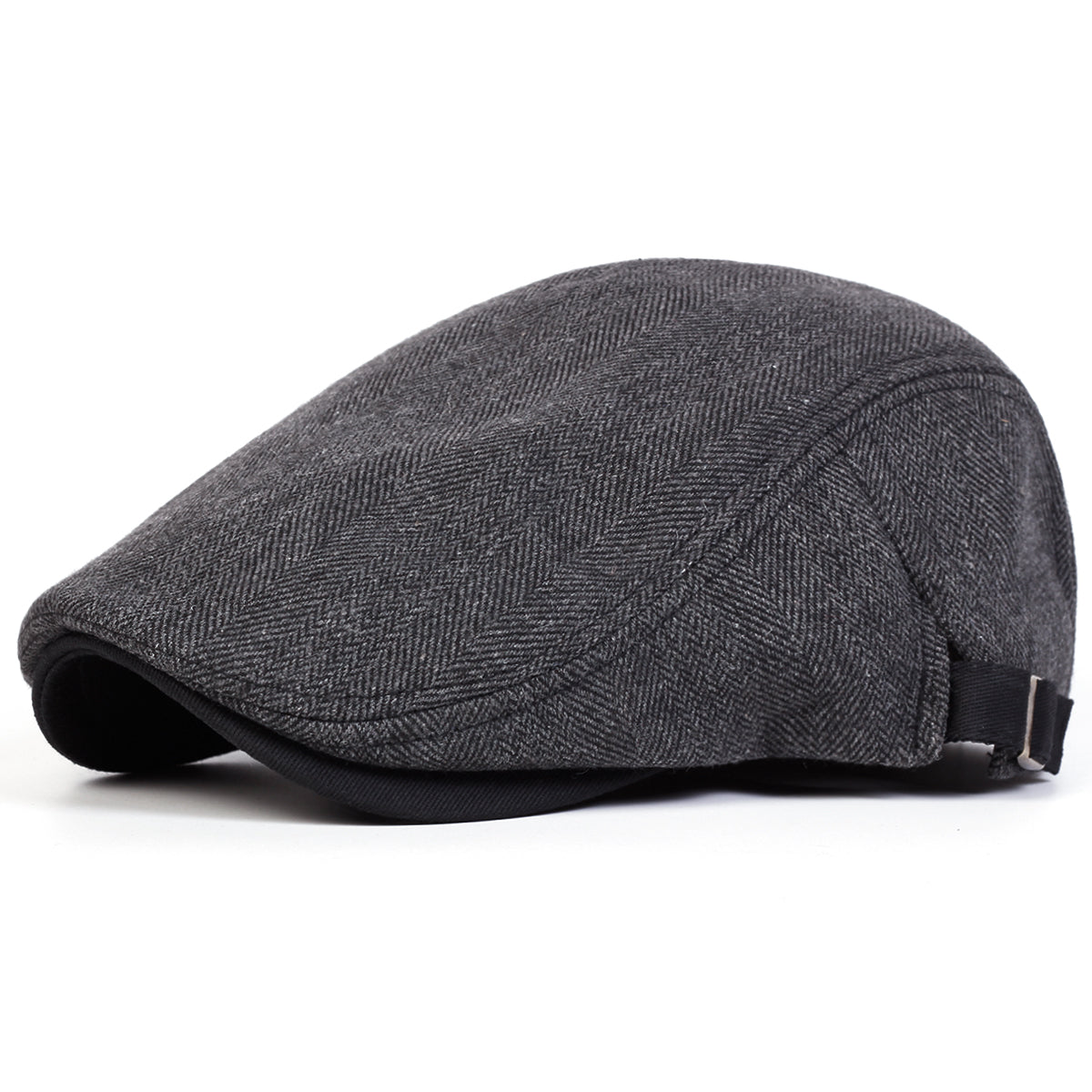 British Painters Hats Men Retro Herringbone Grid Newsboy Cap Adjustable Flat Cap