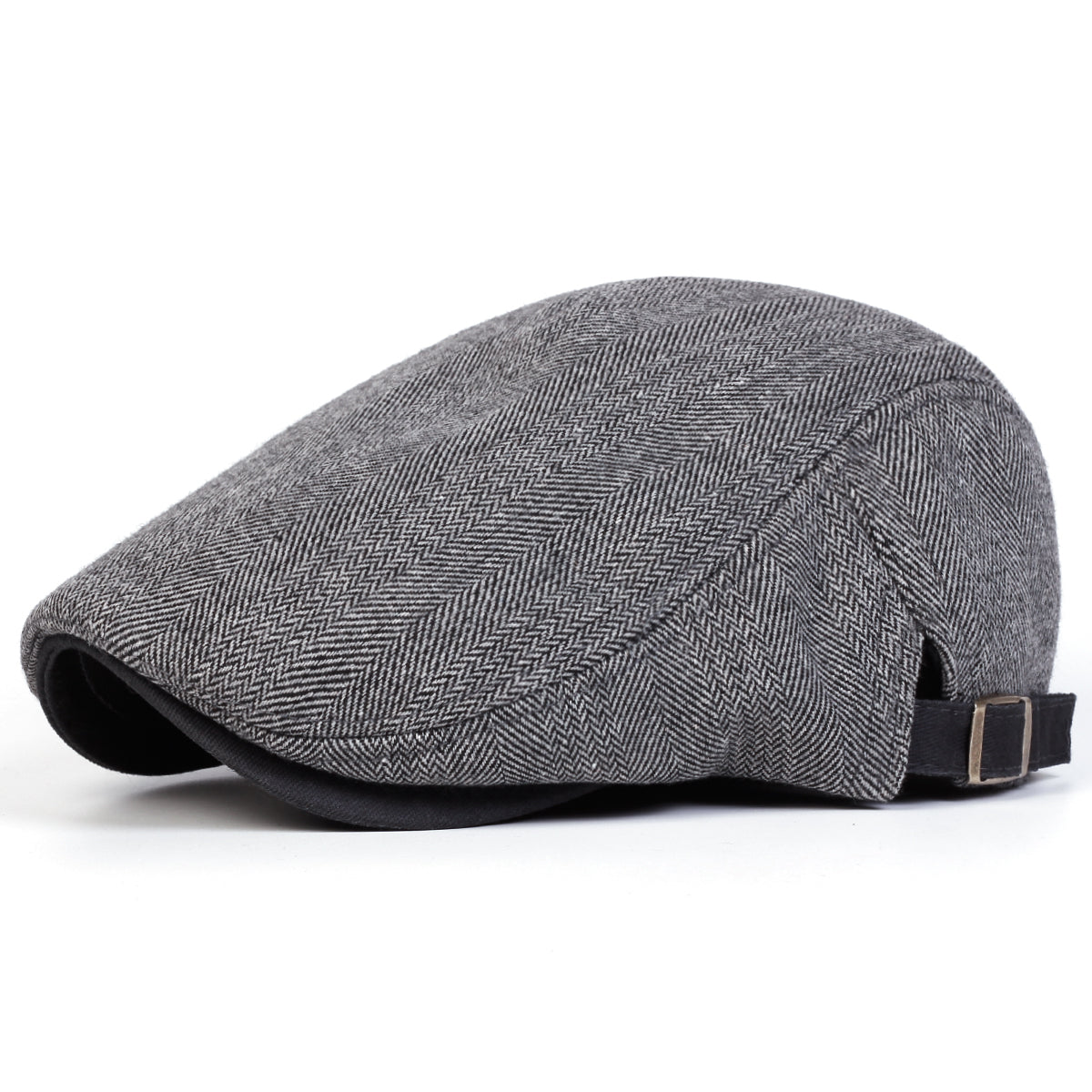 British Painters Hats Men Retro Herringbone Grid Newsboy Cap Adjustable Flat Cap