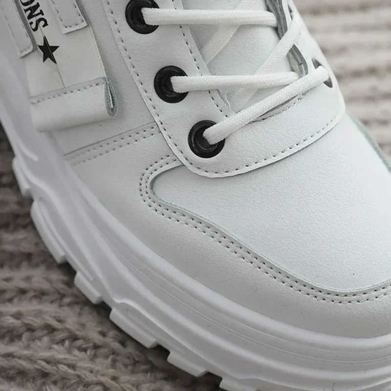 New Casual Hightop Winter Snow Boots Women Warm Platform Ankle Sneakers 2
