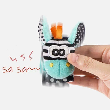 Toddler Socks With Bug Wrist Strap  Rattle Baby Animal Foot Socks Pacifier Toys 2
