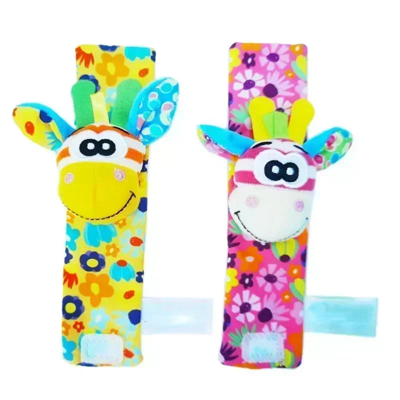Toddler Socks With Bug Wrist Strap  Rattle Baby Animal Foot Socks Pacifier Toys 7