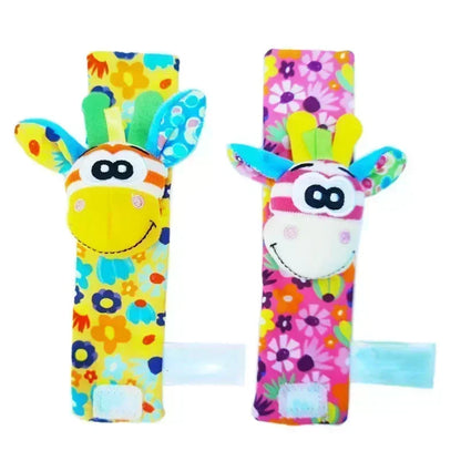 Toddler Socks With Bug Wrist Strap  Rattle Baby Animal Foot Socks Pacifier Toys 7