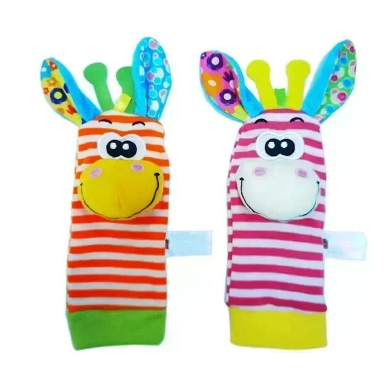 Toddler Socks With Bug Wrist Strap  Rattle Baby Animal Foot Socks Pacifier Toys 10