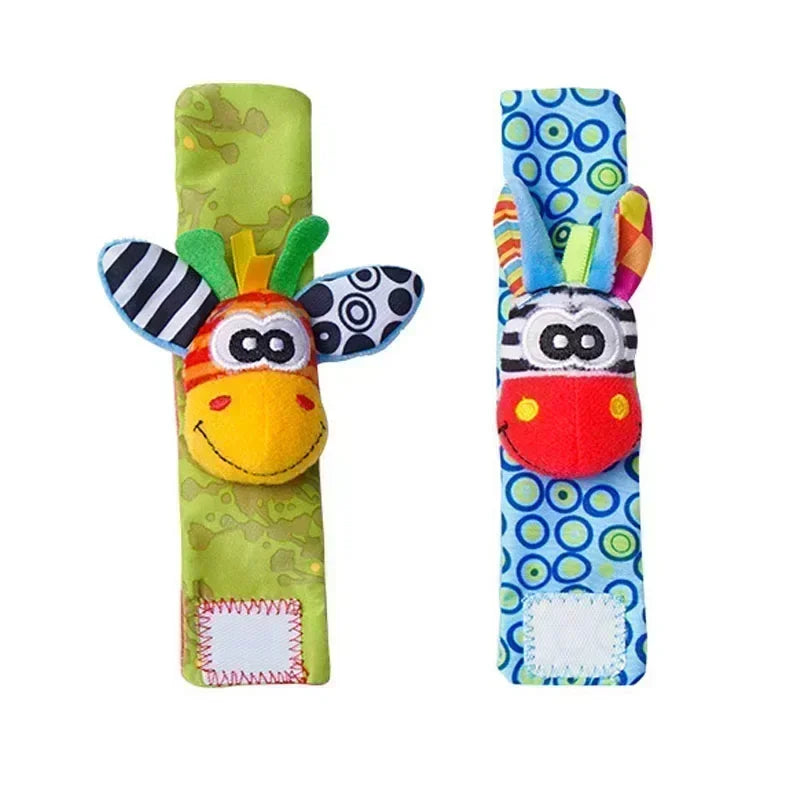 Toddler Socks With Bug Wrist Strap  Rattle Baby Animal Foot Socks Pacifier Toys 9