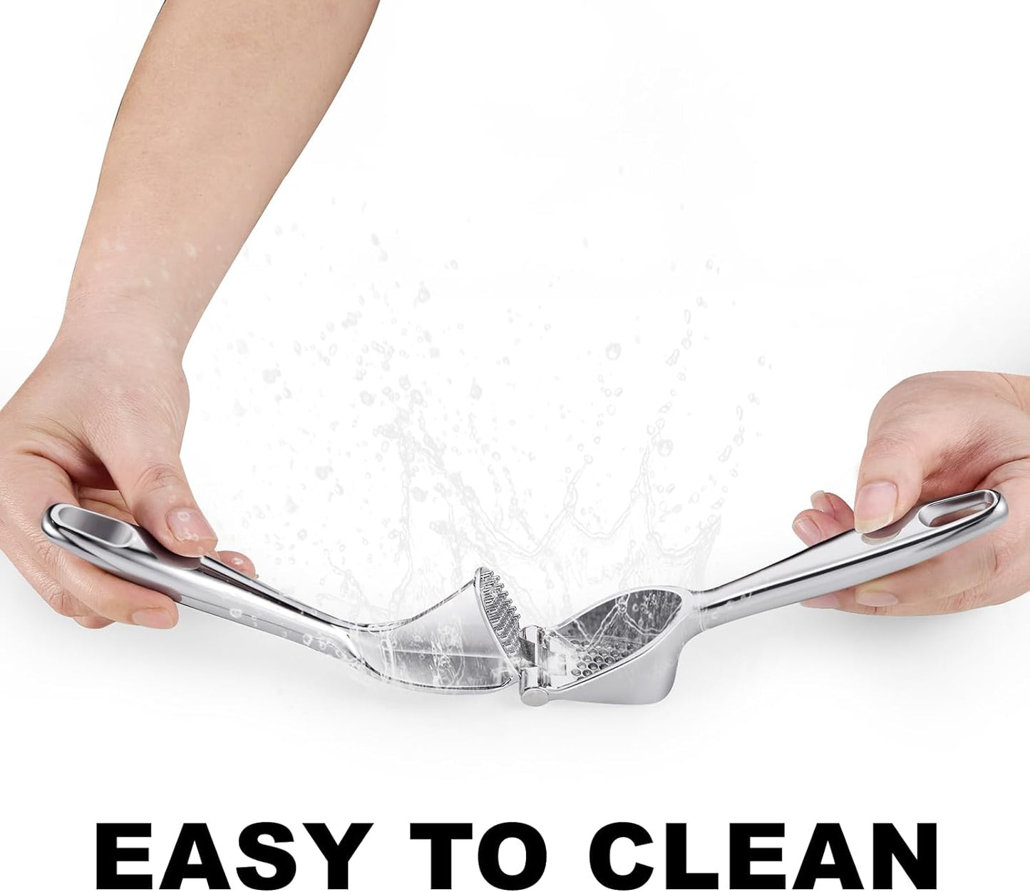 Easy To Squeeze Garlic Press With Ergonomic Handle Zinc Alloy Mincer  Crusher 3