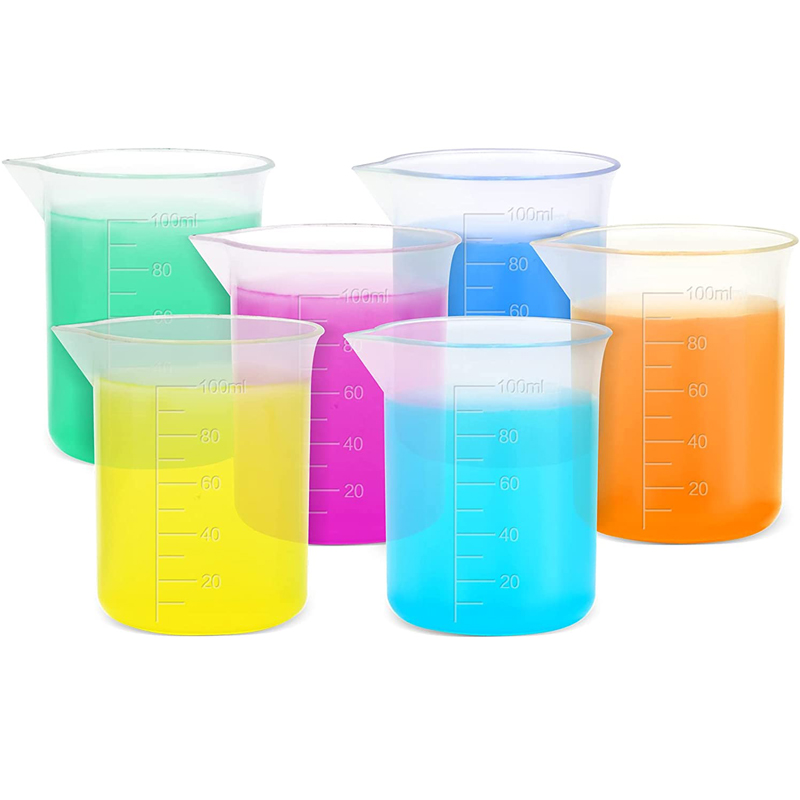 Test Measuring Cups Plastic Lab Beaker Graduated Mug Volumetric Measuring Cups Kitchen Tools Labora 5
