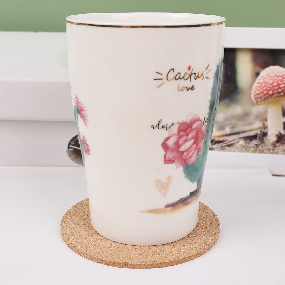Natural Round Wooden Pad, Durable Non-Slip Cork Coaster, Tea Coffee Mug Drinks Holder for Table Decor, DIY Tableware