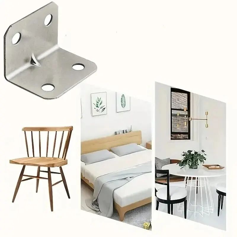 HeavyDuty 20Pack Stainless Steel Furniture Corner Brackets  90 Right Angle Braces For Tables Cabine 2