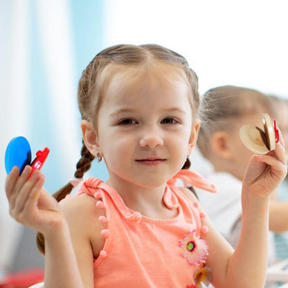 Kids Rhythm Castanets, Wooden Musical Instrument for Children, Fun Educational Toys