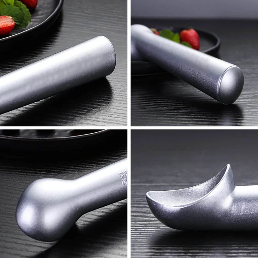 Stainless Steel Ice Cream Spoons Long Handled Spade Spoon NonStick Ice Cream Digging Tool 3