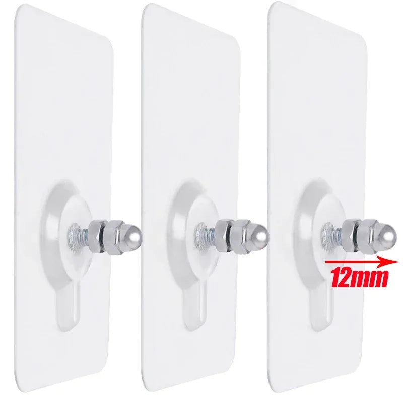 Self Adhesive Wall Hooks Clear Stickers Picture Frame Nails Punch Free Hanging Screws For Home Phot 6