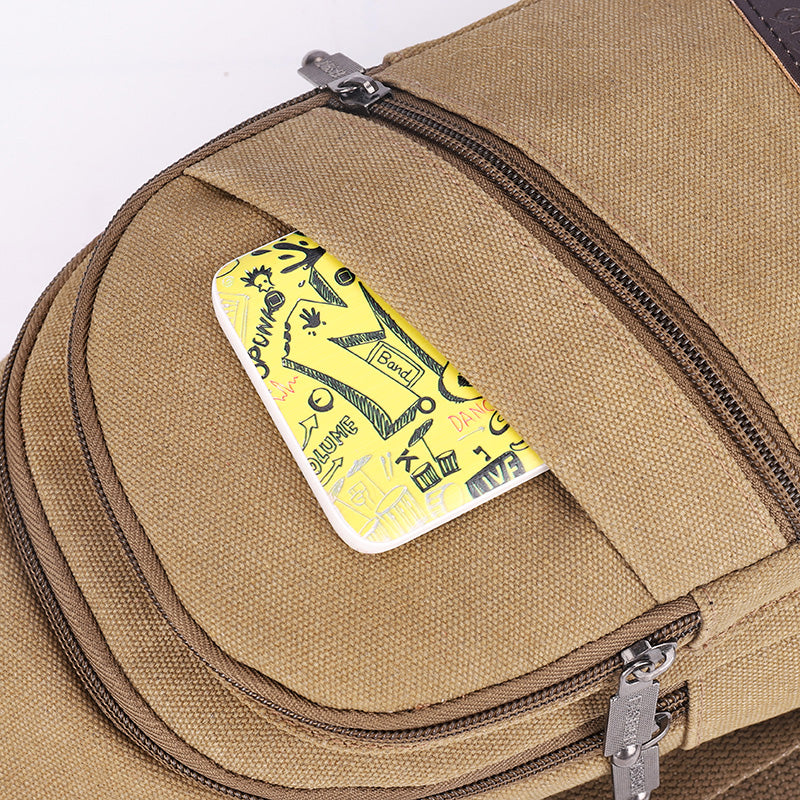 Canvas Crossbody Bag For Men Outdoor Fashion Sports Bag Casual Black Male Travel Satchel 3