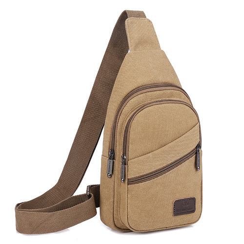 Canvas Crossbody Bag For Men Outdoor Fashion Sports Bag Casual Black Male Travel Satchel 2