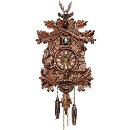 Wooden Hanging Wall Clock, Bird Alarm Clock, Cuckoo Clocks For Home Kids Room Decoration