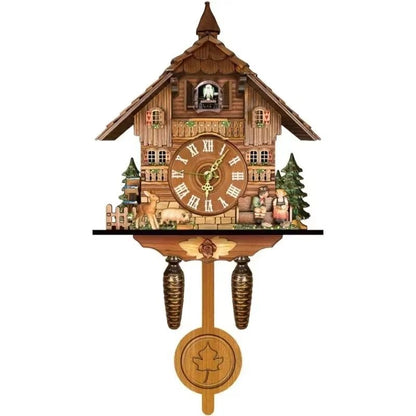 Wooden Hanging Wall Clock Bird Alarm Clock Cuckoo Clocks For Home Kids Room Decoration 1