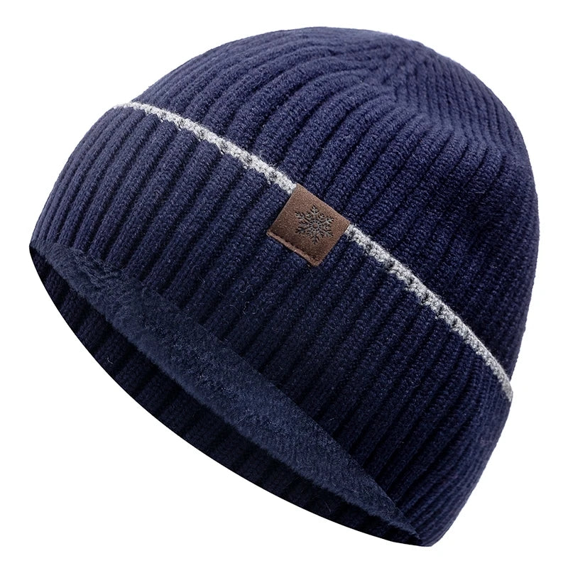 Warm Cap Snow Label Plush Beanie Hat Soft Ski Sports Knitted Winter Hat For Men And Women 1