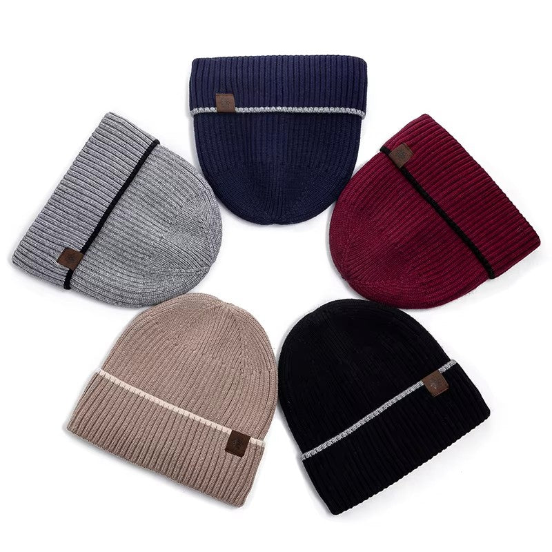 Warm Cap Snow Label Plush Beanie Hat Soft Ski Sports Knitted Winter Hat For Men And Women 9