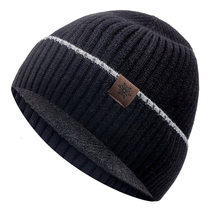 Warm Cap Snow Label Plush Beanie Hat Soft Ski Sports Knitted Winter Hat For Men And Women 4