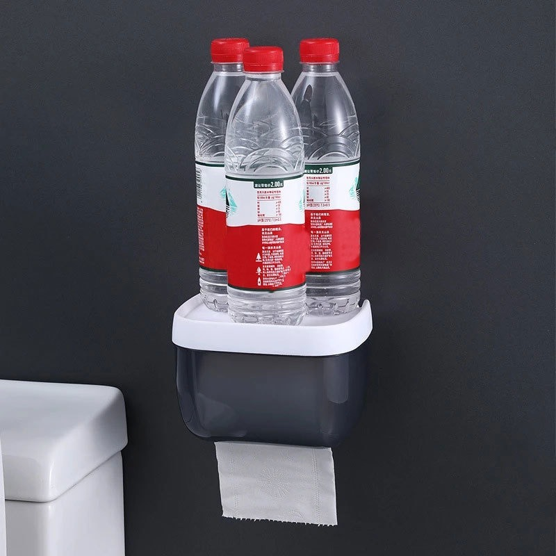 Water proof Wall Mount Toilet Paper Holder, Storage Rack for Bathroom