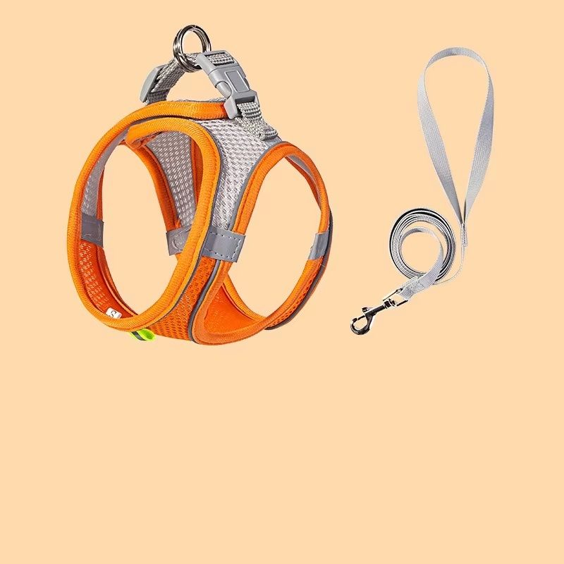 Adjustable Puppy Harness Set Dog Accessories French Bulldog Chihuahua Pet Leash Dog Collar Cat Harn 11
