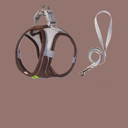 Adjustable Puppy Harness Set Dog Accessories French Bulldog Chihuahua Pet Leash Dog Collar Cat Harn 12