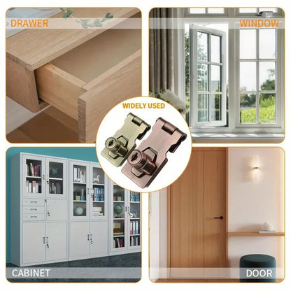 SecureGuard HeavyDuty Locking Hasp With Keyed Padlock  Cabinet Shed  Garage Security System 2