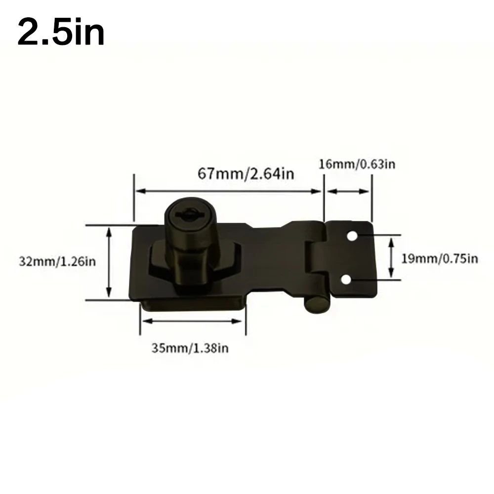 SecureGuard HeavyDuty Locking Hasp With Keyed Padlock  Cabinet Shed  Garage Security System 3