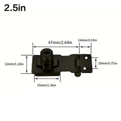 SecureGuard HeavyDuty Locking Hasp With Keyed Padlock  Cabinet Shed  Garage Security System 3