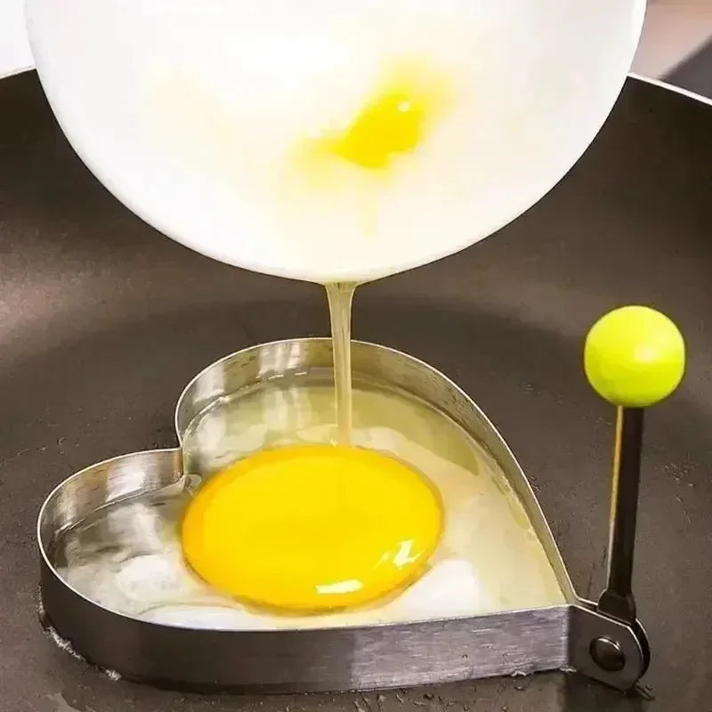 Stainless Steel Heart Pancake Maker Fried Egg Mold For Breakfast Omelette Rings 2