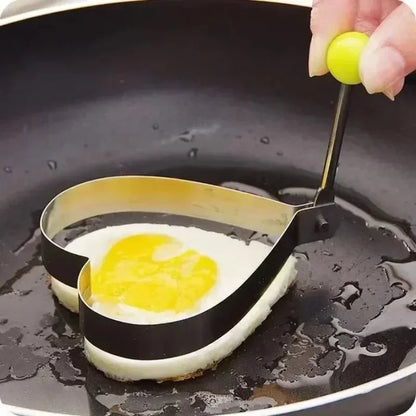 Stainless Steel Heart Pancake Maker Fried Egg Mold For Breakfast Omelette Rings 3