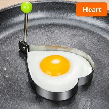 Stainless Steel Heart Pancake Maker Fried Egg Mold For Breakfast Omelette Rings 7