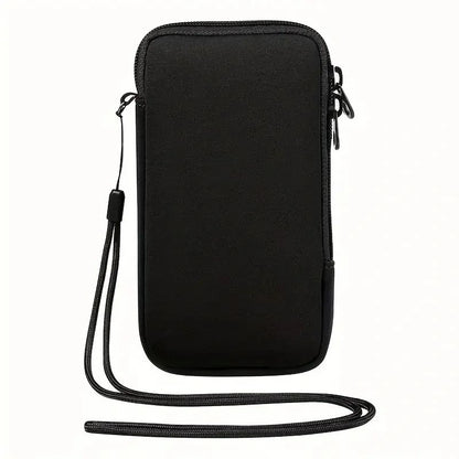 Neoprene Zipper Phone Pouch  Protective Black Sleeve Case For Multiple Smartphone Models 6