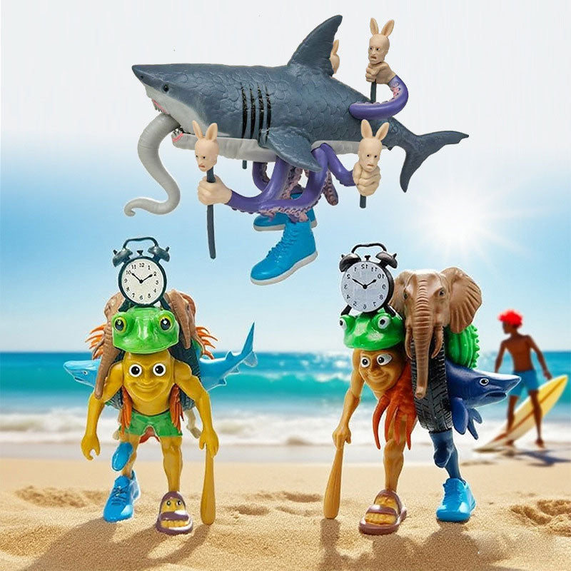 Fusion Edition Italian Brainrot Monster Figurine Toy, Tung Sahur Ornament Tralalero Desktop Tralala Toys