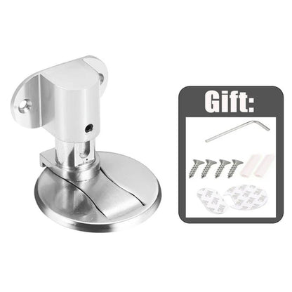 Adjustable Stainless Steel Magnetic Door Stopper  PunchFree Invisible Floor Mount For Quiet DamageF 6