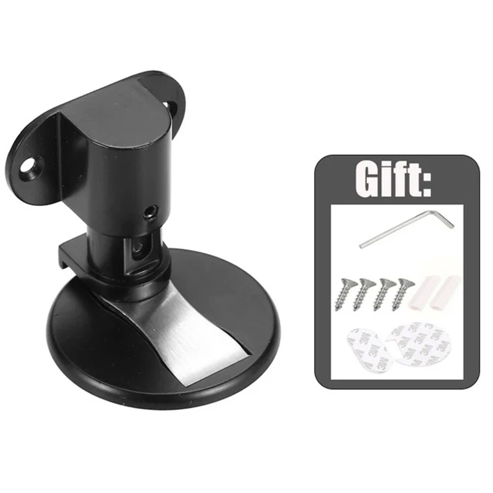 Adjustable Stainless Steel Magnetic Door Stopper  PunchFree Invisible Floor Mount For Quiet DamageF 7