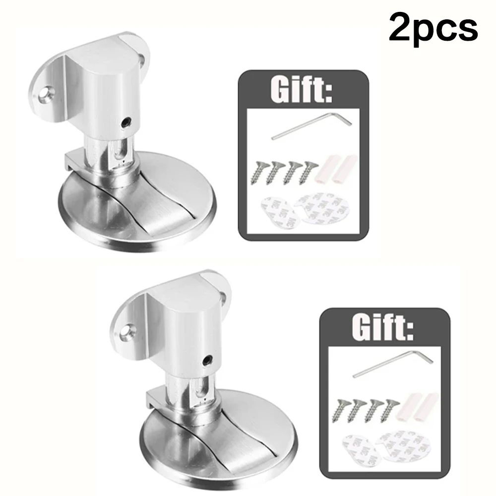 Adjustable Stainless Steel Magnetic Door Stopper  PunchFree Invisible Floor Mount For Quiet DamageF 8