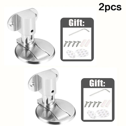 Adjustable Stainless Steel Magnetic Door Stopper  PunchFree Invisible Floor Mount For Quiet DamageF 8