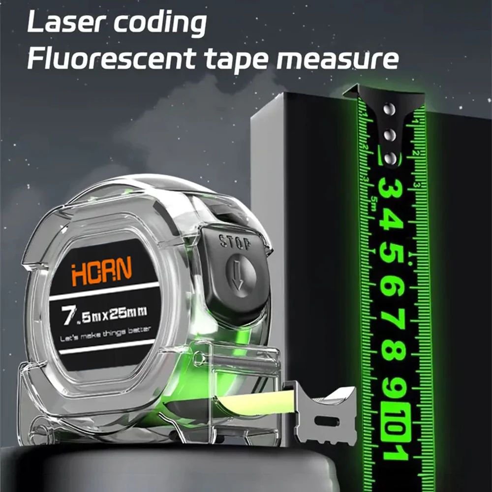 Premium Self-Locking Fluorescent Tape Measure – 3 / 5 / 7.5 / 10 m Durable Measuring Tape