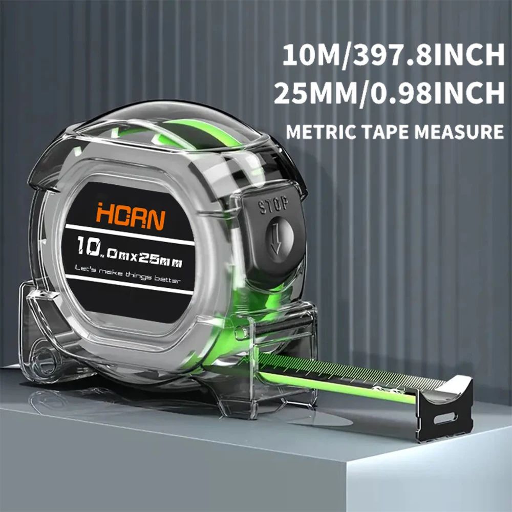 Premium SelfLocking Fluorescent Tape Measure  3  5  75  10 M Durable Measuring Tape 10