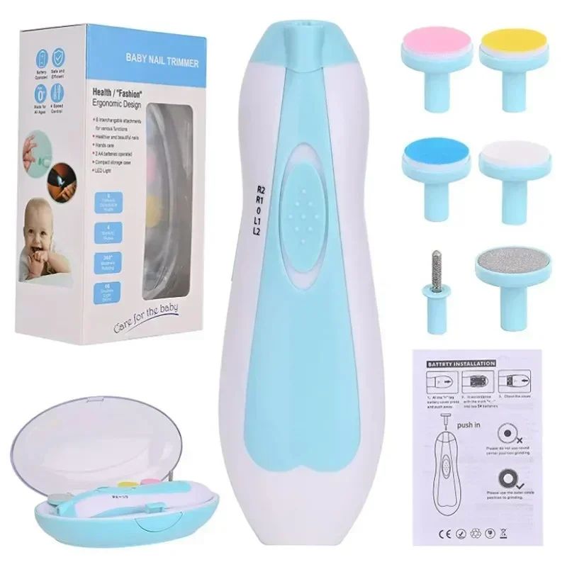 Electric Baby Nail Trimmer Set  Gentle Multifunctional Nail File  Clipper For Infant Fingernails An 6