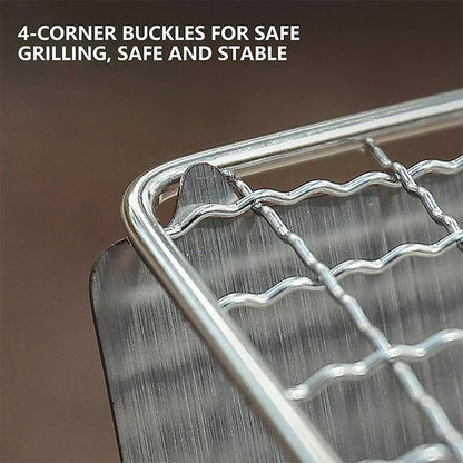 Portable Mini Charcoal Grill  Stainless Steel Folding BBQ Grill For Outdoor Camping  Multifunctiona 2