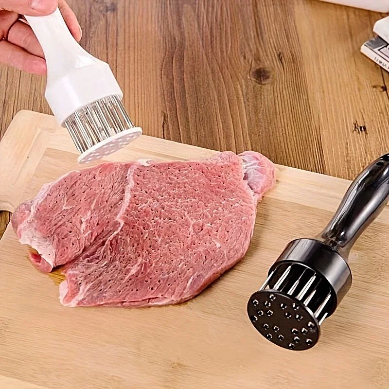 Stainless Steel Meat Tenderizer Needle Tool – Steak Tenderizing Hammer for Breaking Tendons & Softening Meat