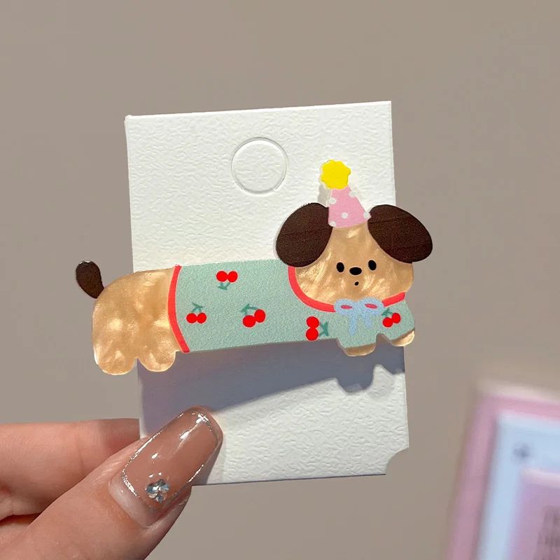 5 Pack Cute Cartoon Hair Clips  Dog  Cat Duckbill Hair Accessories For Girls And Party Styling 7