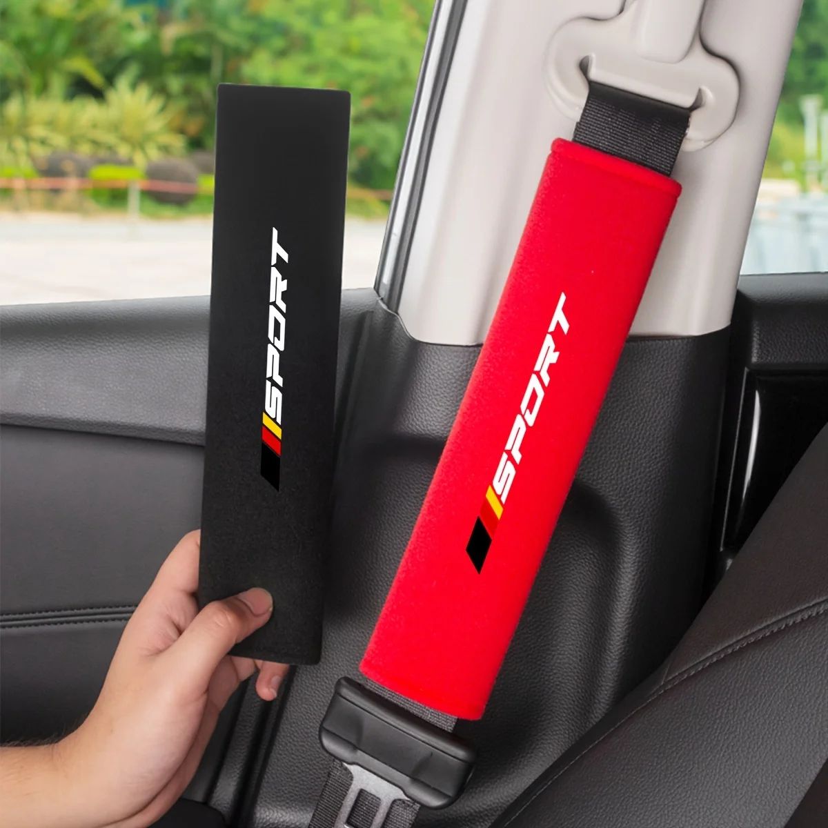 2 Pack Universal Plush Car Seat Belt Pads – Soft Safety Shoulder Strap Cushions for Added Driving Comfort