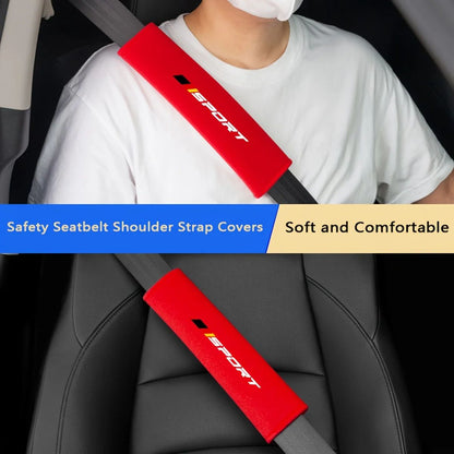 2 Pack Universal Plush Car Seat Belt Pads  Soft Safety Shoulder Strap Cushions For Added Driving Co 1