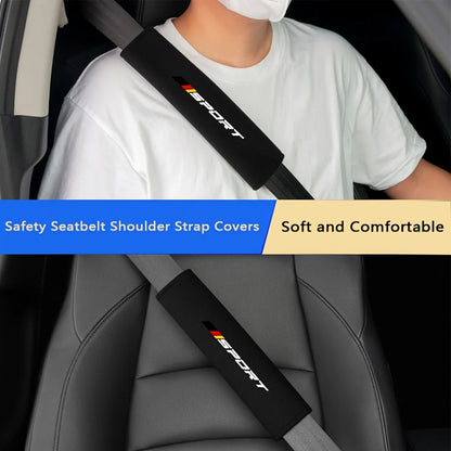 2 Pack Universal Plush Car Seat Belt Pads  Soft Safety Shoulder Strap Cushions For Added Driving Co 2